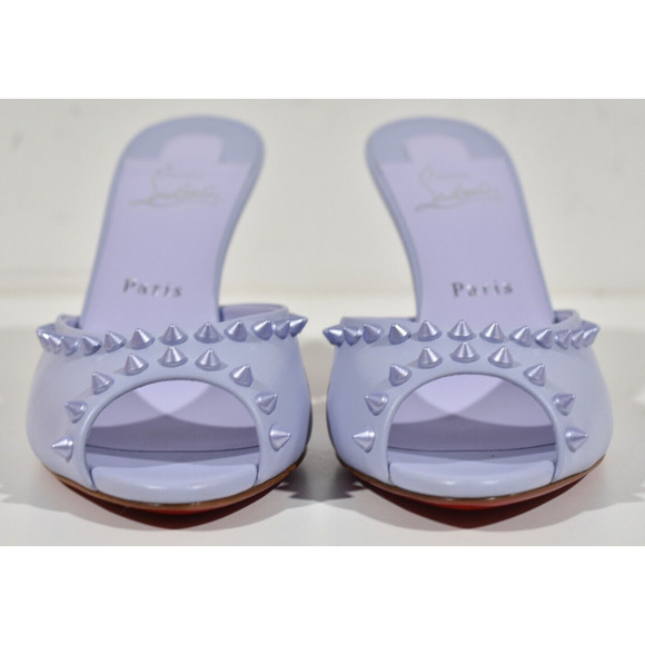 Christian Louboutin Me Dolly Spike 85 Skylight Purple Sandal Mule Heel Pump 39.5 - Picture 7 of 12